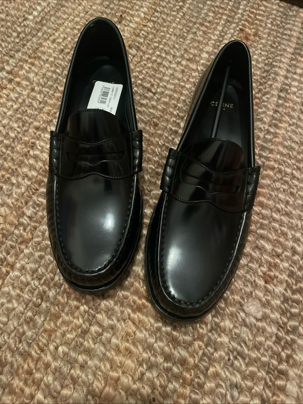 Celine Black Leather Penny Loafers - Women's Flats - 39.5 - Picture 3 of 4